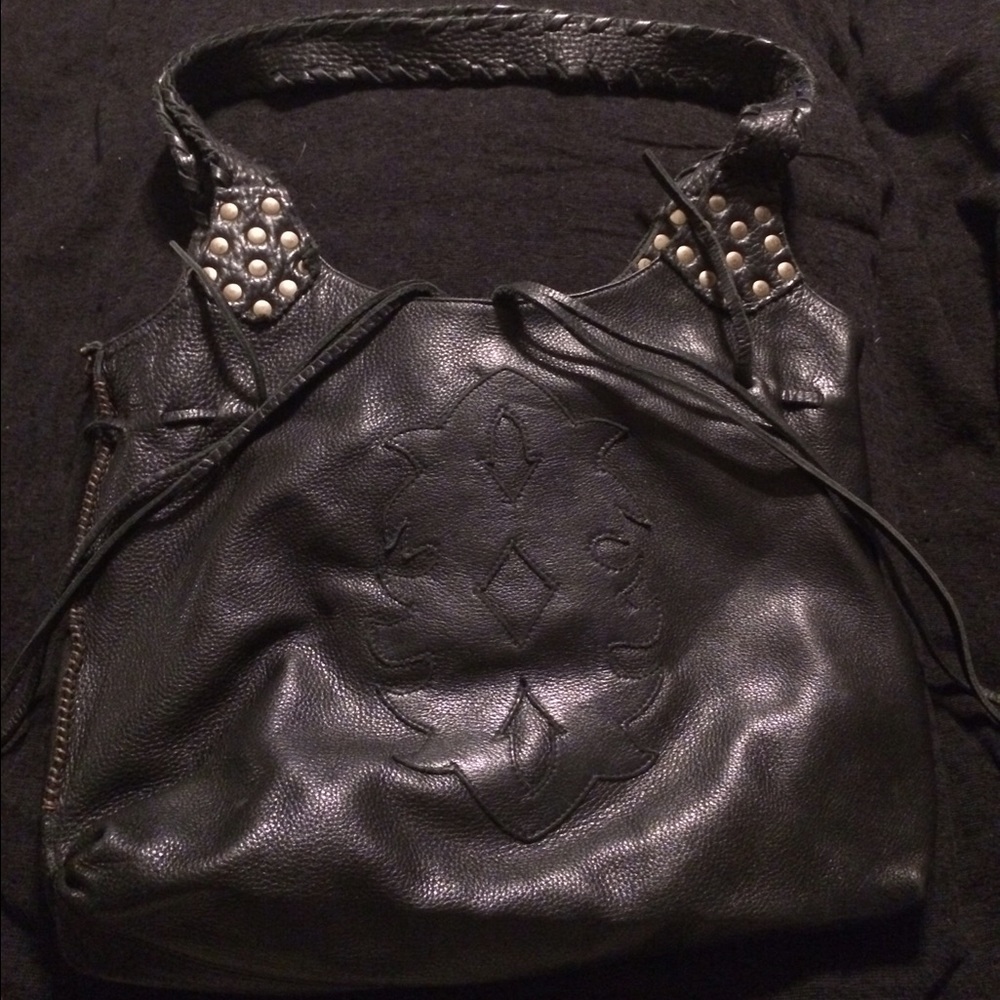 Carla Mancini black leather purse.